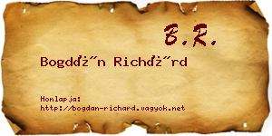 Bogdán Richárd névjegykártya