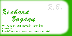 richard bogdan business card