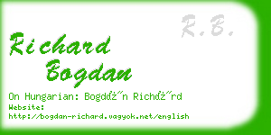 richard bogdan business card